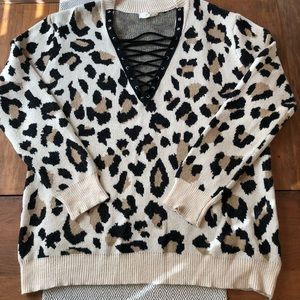 Leopard print sweater